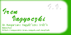 iren vagyoczki business card